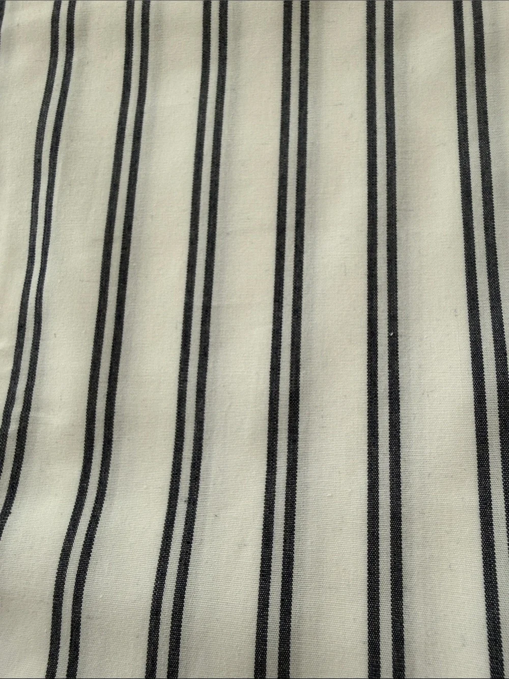 Quince Organic Crisp Percale Double Stripe Duvet Cover Set NAVY and WHITE NWOT